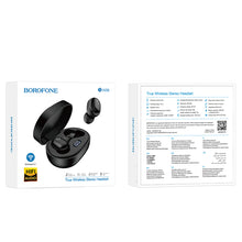 Заредете изображение във визуализатора на галерията – Borofone TWS Bluetooth Earphones BW06 Manner Black
