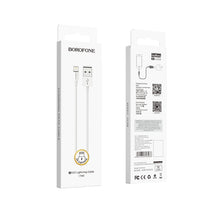 Заредете изображение във визуализатора на галерията – Borofone Cable BX22 Bloom - USB to Lightning - 2,4A 1 metre white
