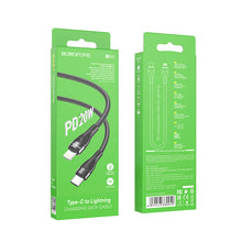 Заредете изображение във визуализатора на галерията – Borofone Cable BX61 Source - Type C to Lightning - PD 20W 1 metre black
