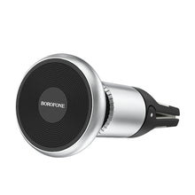 Заредете изображение във визуализатора на галерията – Borofone Car holder BH47 Cool Move magnetic, air vent mount black-silver
