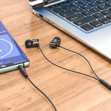 Заредете изображение във визуализатора на галерията – Borofone Earphones BM66 New Sound with microphone grey
