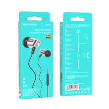 Заредете изображение във визуализатора на галерията – Borofone Earphones BM66 New Sound with microphone grey
