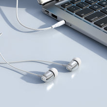 Заредете изображение във визуализатора на галерията – Borofone Earphones BM66 New Sound with microphone silver
