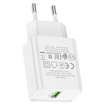Заредете изображение във визуализатора на галерията – Borofone Wall charger BN5 Jingrui - USB - QC 3.0 18W white
