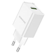 Заредете изображение във визуализатора на галерията – Borofone Wall charger BN5 Jingrui - USB - QC 3.0 18W white
