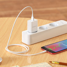 Заредете изображение във визуализатора на галерията – Borofone Wall charger BN5 Sunlight - USB - QC 3.0 18W with USB to Micro USB cable white
