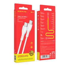 Заредете изображение във визуализатора на галерията – Borofone Cable BX51 Triumph - Type C to Type C - 60W 1 metre white
