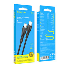 Заредете изображение във визуализатора на галерията – Borofone Cable BX51 Triumph - Type C to Lightning - 2,4A 1 metre black
