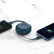 Заредете изображение във визуализатора на галерията – Baseus Cable Zinc Magnetic 3 in 1 - Type C to Micro USB, Lightning, Type C - 20W 1 metre (CAMLC-03) blue
