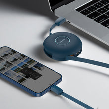 Заредете изображение във визуализатора на галерията – Baseus Cable Zinc Magnetic 3 in 1 - Type C to Micro USB, Lightning, Type C - 20W 1 metre (CAMLC-03) blue
