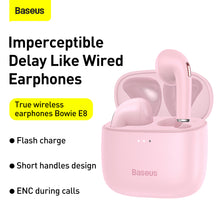 Заредете изображение във визуализатора на галерията – Baseus Bluetooth earphones TWS Bowie E8 (NGE8-04) Pink
