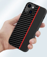 Заредете изображение във визуализатора на галерията – Tel Protect CARBON Case for Xiaomi Redmi 10 Black with red stripe
