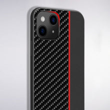 Заредете изображение във визуализатора на галерията – Tel Protect CARBON Case for Xiaomi Redmi 10 Black with red stripe
