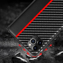 Заредете изображение във визуализатора на галерията – Tel Protect CARBON Case for Xiaomi Redmi Note 10 5G Black with red stripe
