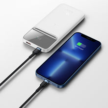 Заредете изображение във визуализатора на галерията – Baseus Power Bank 10000mAh magnetic with induction charging - USB + Type C - QC 3.0 PD 3.0 20W (PPMT-02) white
