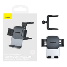 Заредете изображение във визуализатора на галерията – Baseus Easy Control Car Holder to round air vent (SUYK000201) black

