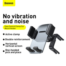 Заредете изображение във визуализатора на галерията – Baseus Easy Control Car Holder to round air vent (SUYK000201) black
