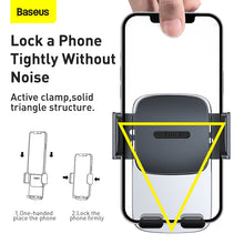 Заредете изображение във визуализатора на галерията – Baseus Easy Control Car Holder to round air vent (SUYK000201) black

