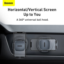Заредете изображение във визуализатора на галерията – Baseus Easy Control Car Holder to round air vent (SUYK000201) black
