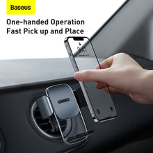 Заредете изображение във визуализатора на галерията – Baseus Easy Control Car Holder to round air vent (SUYK000201) black
