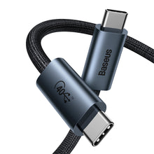 Заредете изображение във визуализатора на галерията – Baseus Cable Flash Series - Type C to Type C - USB4 100W 1 metre (CASS010014) dark grey
