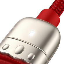 Заредете изображение във визуализатора на галерията – Baseus Cable Year of the Tiger 3 in 1 - USB to Type C, Lightning, Micro USB - 3,5A 1,2 metres (CASX010009) red
