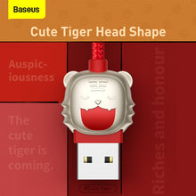 Заредете изображение във визуализатора на галерията – Baseus Cable Year of the Tiger 3 in 1 - USB to Type C, Lightning, Micro USB - 3,5A 1,2 metres (CASX010009) red
