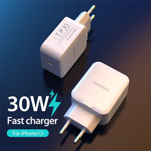 Заредете изображение във визуализатора на галерията – Wall charger Dux Ducis C100 - Type C - PD 30W 3A white
