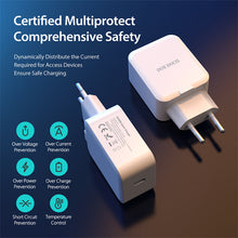 Заредете изображение във визуализатора на галерията – Wall charger Dux Ducis C100 - Type C - PD 30W 3A white
