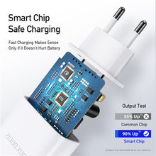 Заредете изображение във визуализатора на галерията – Wall charger Dux Ducis C70 - USB + Type C - PD 20W QC 3.0 18W 3A white

