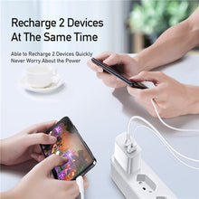 Заредете изображение във визуализатора на галерията – Wall charger Dux Ducis C70 - USB + Type C - PD 20W QC 3.0 18W 3A white
