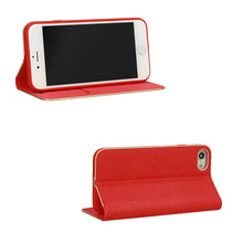 Заредете изображение във визуализатора на галерията – Vennus Book Case with frame for Iphone 7 Plus / 8 Plus (5,5&quot;) red
