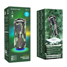Заредете изображение във визуализатора на галерията – Borofone Portable Bluetooth Speaker BR15 Smart green camouflage
