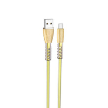 Заредете изображение във визуализатора на галерията – Borofone Cable BU31 Clear Shadow Jelly - USB to Micro USB - 2,4A 1 metre gold
