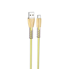 Заредете изображение във визуализатора на галерията – Borofone Cable BU31 Clear Shadow Jelly - USB to Typ C - 3A 1 metre gold
