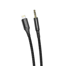 Заредете изображение във визуализатора на галерията – Borofone Cable BL7 - jack 3,5mm to Lightning - 1 metre black
