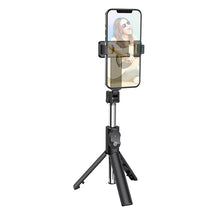 Заредете изображение във визуализатора на галерията – Borofone Selfie Stick BY7 Magic Mirror bluetooth with tripod and remote control black

