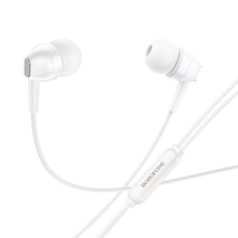Заредете изображение във визуализатора на галерията – Borofone Earphones BM51 Hoary with microphone white
