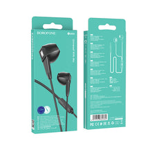Заредете изображение във визуализатора на галерията – Borofone Earphones BM68 Kelly with microphone black
