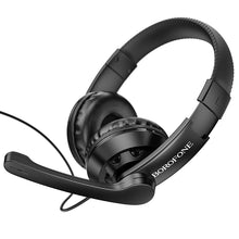 Заредете изображение във визуализатора на галерията – Borofone Headphones BO102 Amusement gaming with microphone black
