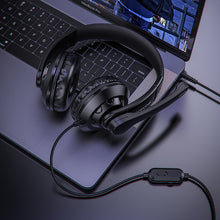 Заредете изображение във визуализатора на галерията – Borofone Headphones BO102 Amusement gaming with microphone black
