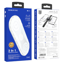 Заредете изображение във визуализатора на галерията – Borofone Wireless induction charger BQ14 Absolute 3 in 1 22,5W white
