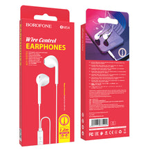 Заредете изображение във визуализатора на галерията – Borofone Earphones BM54 Maya with microphone white
