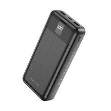 Заредете изображение във визуализатора на галерията – Borofone Power Bank 20000mAh BJ20A Mobile - 2xUSB - with 3 in 1 Micro USB, Type C, Lightning cable black
