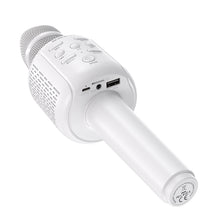Заредете изображение във визуализатора на галерията – Borofone Karaoke Microphone Bluetooth BF1 Rhyme white
