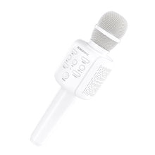 Заредете изображение във визуализатора на галерията – Borofone Karaoke Microphone Bluetooth BF1 Rhyme white
