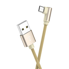 Заредете изображение във визуализатора на галерията – Borofone Cable BX26 Express - USB to Micro USB - angled 2,4A 1 metre gold
