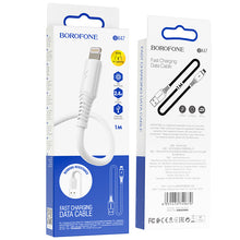 Заредете изображение във визуализатора на галерията – Borofone Cable BX47 Coolway - USB to Lightning - 2,4A 1 metre white
