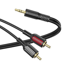Заредете изображение във визуализатора на галерията – Borofone Cable BL11 - jack 3,5mm to 2x RCA (cinch) - 1,5 metres black
