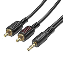 Заредете изображение във визуализатора на галерията – Borofone Cable BL11 - jack 3,5mm to 2x RCA (cinch) - 1,5 metres black
